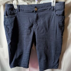 CJ Banks Navy Capris